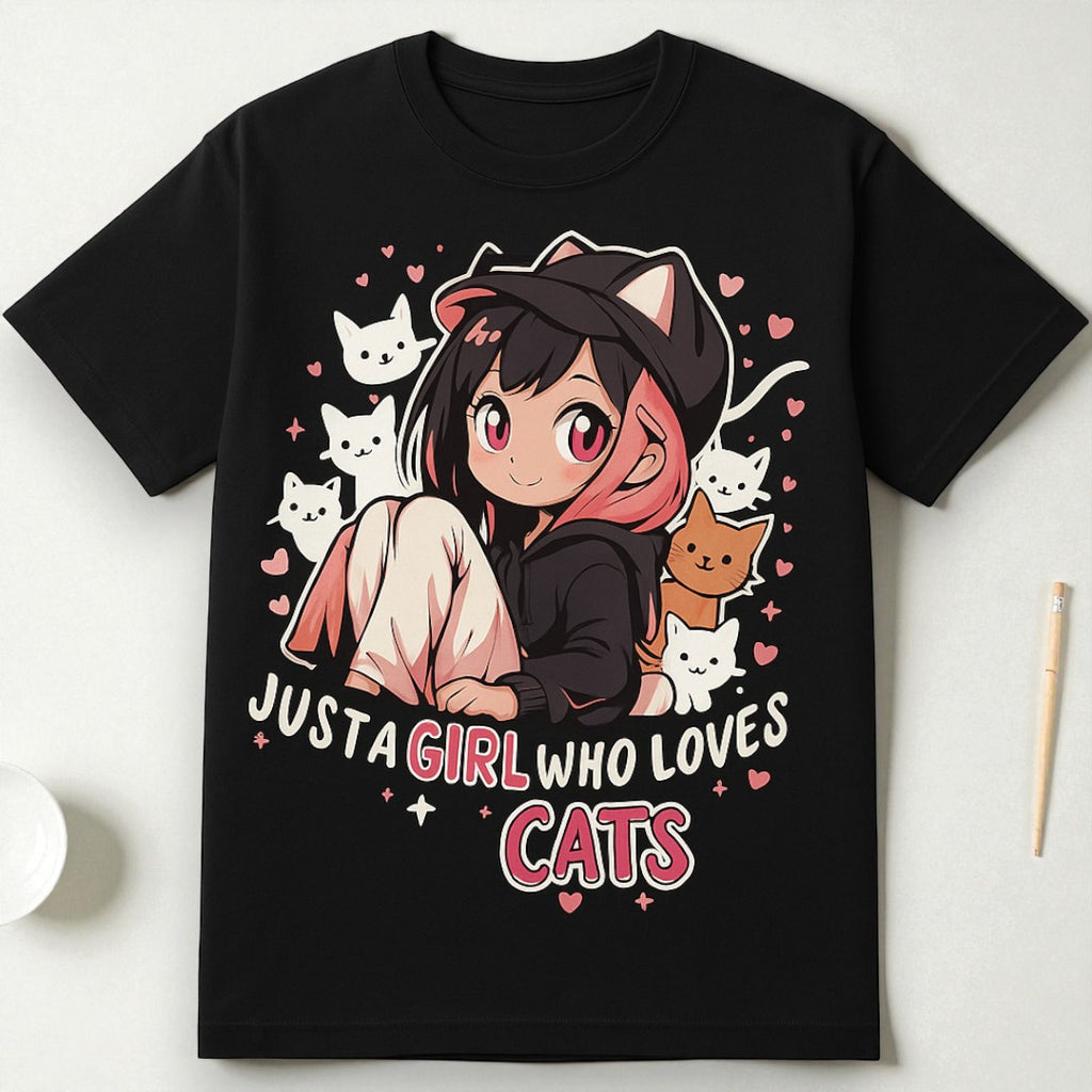 Anime 🤝Cat Oversized Tee